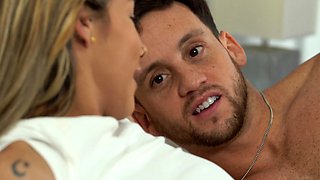 HOT and petite Latina stepmom is not used to sleep alone