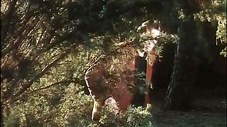 Vintage outdoor fuck with a dude and indoor fuck in the library