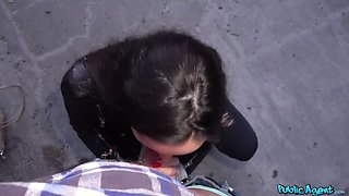 Tight Russian pussy fucked outdoors