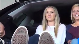Foot Fetish Fun in the Car with My Amateur Slave