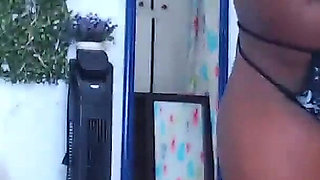 Dancing Shaking My Booty Flashing My Black Pussy