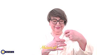 Toyboy Student Gets Caught By His 77 Year Old Anal Loving Granny Landlord Sharon Amore Jerking Off