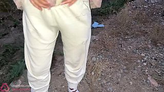 Amelia Queen Public Pissing in Nature Compilation - Outdoor Golden Shower & Flashing Teen POV