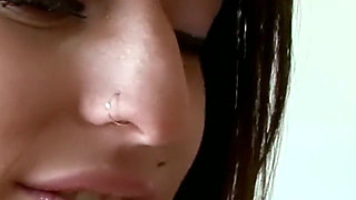 Pussy on Pussy on the White Daybed - Curly Blonde Grinds Her Pierced Girlfriend Down