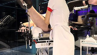 Prostate massage service provided by femdom MILF nurse