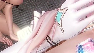 Wuthering Waves - Glory Hole Girls (remielle, Aemeath and Cyrene) - 3D Hentai Animations