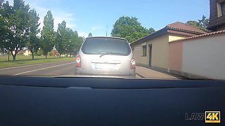 LAW4k. Rude policemen demonstrate bad girl how the law works