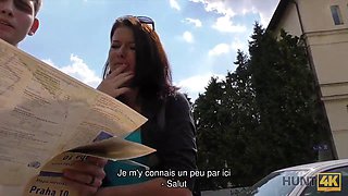 Czech teen gets paid for her cuckold POV blowjob in hidden cam reality
