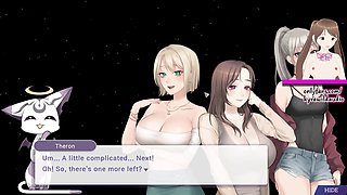 Sex game gameplay, visual hentai, tanned