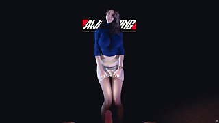 The young woman with eyes danced