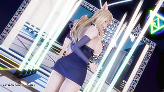 [mmd] T-ara - so Crazy Ahri Sexy Striptease League of Legends Uncensored Hentai