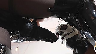 TANGENTOD COM Latex Domme Strap On Session