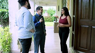 Horny milf with brunette hair and large tit