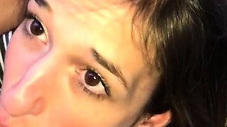 Czech amateur blowjob and fucking POV in public