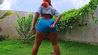 Curvy Babe Nilmini in Tight Shorts and Crop Top Try On Haul