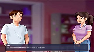 Teacher, hi beach, asian