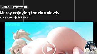 Beautiful Bald Pussy Juno Gets Her Ass Creampied, Mercy Slow Rides a Hard Cock, Cloud Threesome