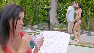naughty wives sharing a pool guy