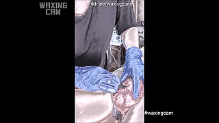 camera is peeping. waxing of a male cock and ass #93