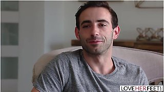 Jake Adams, Luke Longly And Alex Coal - Black Haired Latina Has Her Feet Sucked While Being Fucked