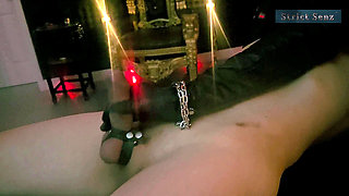 Stina Stone Femdom Handjob Tease Denial Facesitting by Mistress in Leather Gloves Part 2