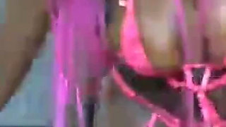 Naughty gurl pees on pizza