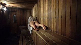 Dick flash - Public Sauna with naked Milf she helps me