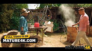 Mature4k. mature czech is having joy outdoors