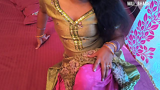 Indian newly married stepmom dirty talk with stepson sex video, Desi indian tharki stepson fuck his hot stepmom Hindi MMS