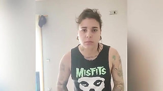 Putting on clothes to stay at home after taking a shower