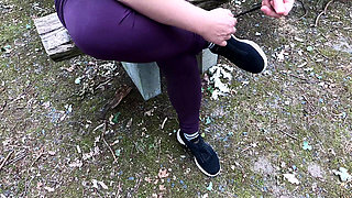 Using Her Tits and Vagina While Picnic
