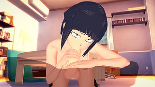 Kyoka Jiro from My Hero Academia gets filled up twice in this wild hentai scene