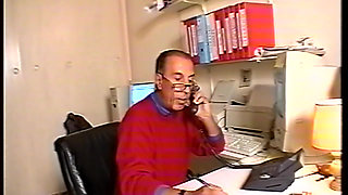 Busty Mature Babe Stretched Wide by Office Phone and Throbbing Cock