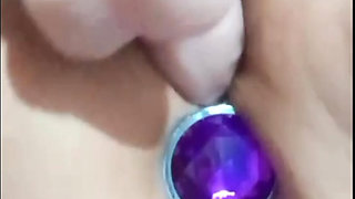 Granny with toy in her ass