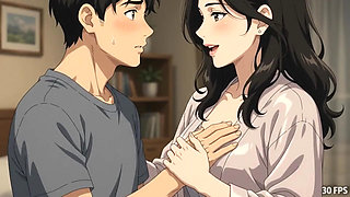 Dad's new girlfriend catches the stepson peeping and turns it into a lesson