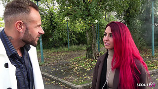 German Redhead Big Natural Saggy Tits Girl Dani Luve Seduce to Hard Amateur Fuck