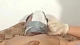 Frogtied, Sock Gagged, Pantyhooded and Milked for Two Ruined Orgasms!