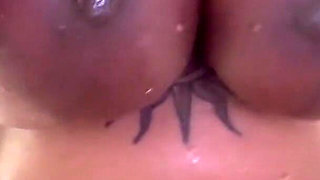 Ebony Chubby Busty in Shower