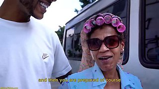 Ebony Granny Takes Rough BBC Anal In Car - Big Tits & Ass Fucked Hard