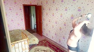 Watching a naked Step mother blow dry her hair - MyNakedStepmother
