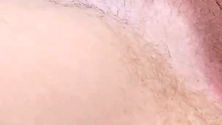 Chunky Hairy Cute Girl Close-up Pussy