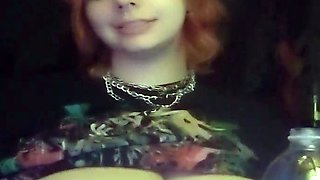 Great Big Boobs On Masturbating Redhead