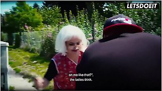 Kinky German Granny In Cosplay Bends Over Outdoors... What She Does Next Will Make You Rock Hard