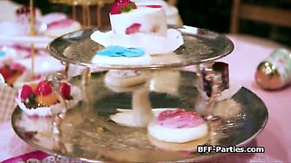 Foursome in the Wonderland with beautiful vaginas