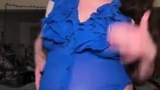 Pregnant Redhead MILF Masturbating - preggo fetish, big