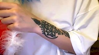 Emo teen Becka solo webcam masturbation