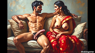 Sex with My Stepmom and Her Aunty Hot Threesome Hardcore Fucking HD Video