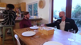 Step-family all gathered to celebrate thanksgiving together!