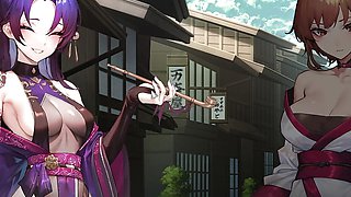 EP9: Double Footjob with Manari and Yutaka - Half-Demon Shinobi