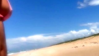 84 Asian milf wifey gets microbikini beach creampie